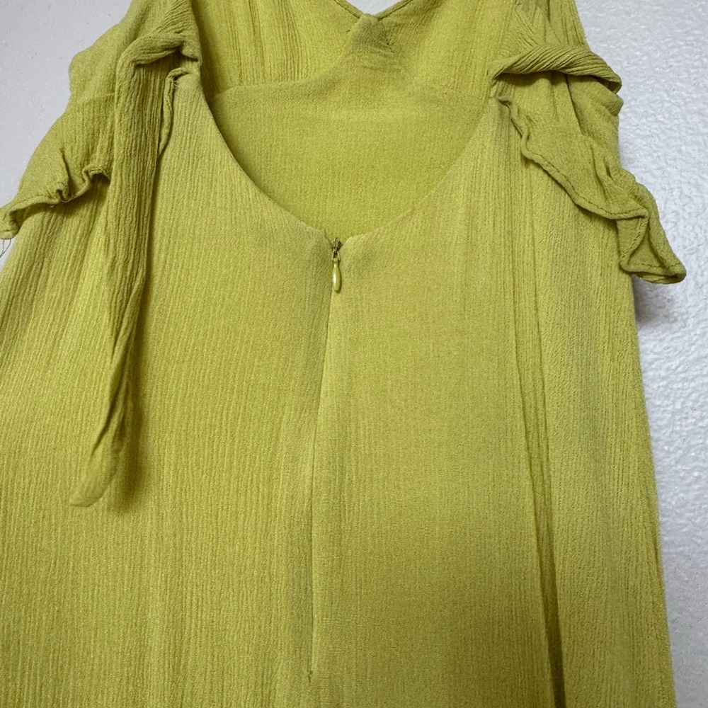 Lulus Lime Green Ruffle Dress - Picture 4 of 5